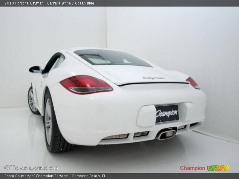 Carrara White / Ocean Blue 2010 Porsche Cayman