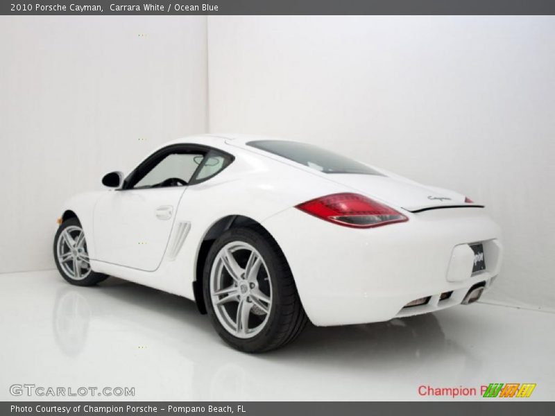 Carrara White / Ocean Blue 2010 Porsche Cayman
