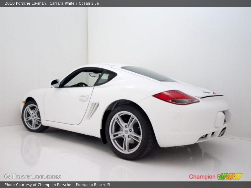 Carrara White / Ocean Blue 2010 Porsche Cayman
