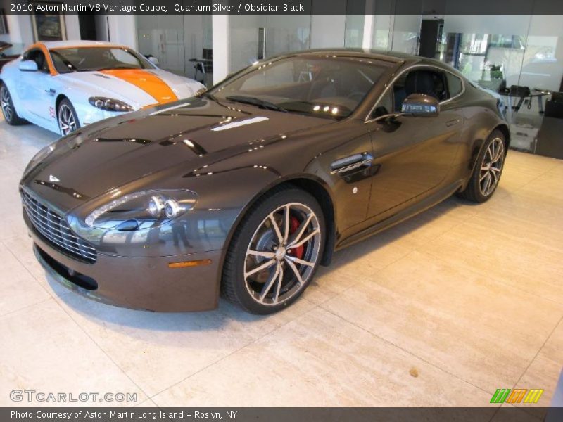 Quantum Silver / Obsidian Black 2010 Aston Martin V8 Vantage Coupe