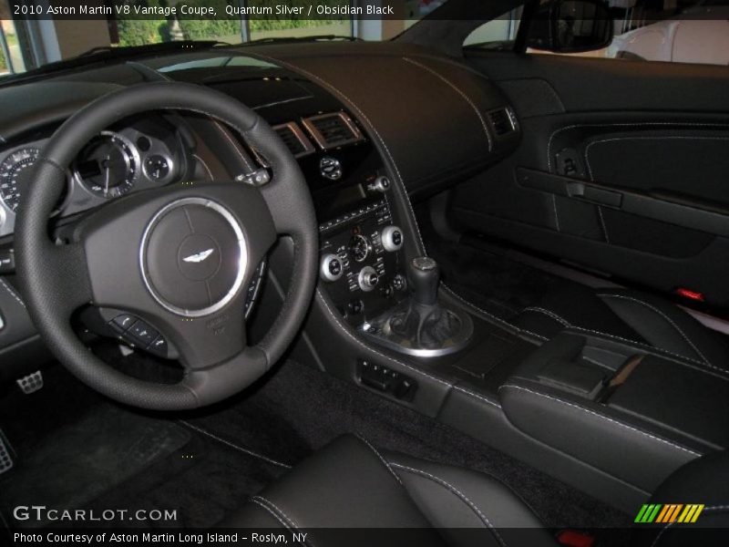 Quantum Silver / Obsidian Black 2010 Aston Martin V8 Vantage Coupe