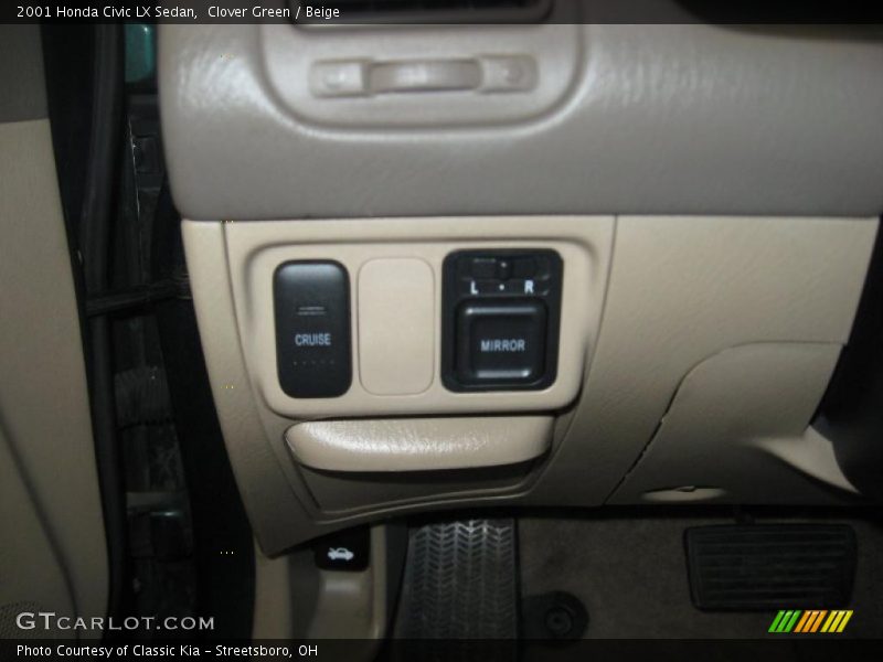 Clover Green / Beige 2001 Honda Civic LX Sedan