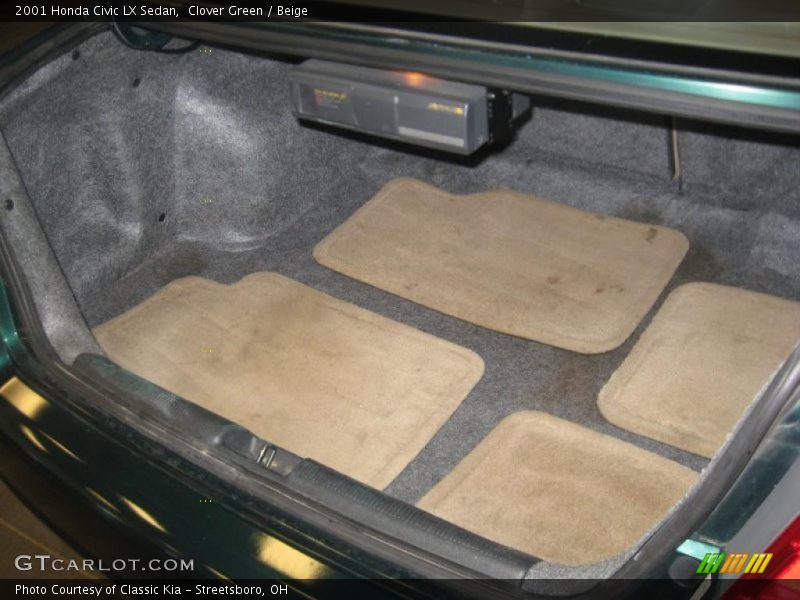 Clover Green / Beige 2001 Honda Civic LX Sedan