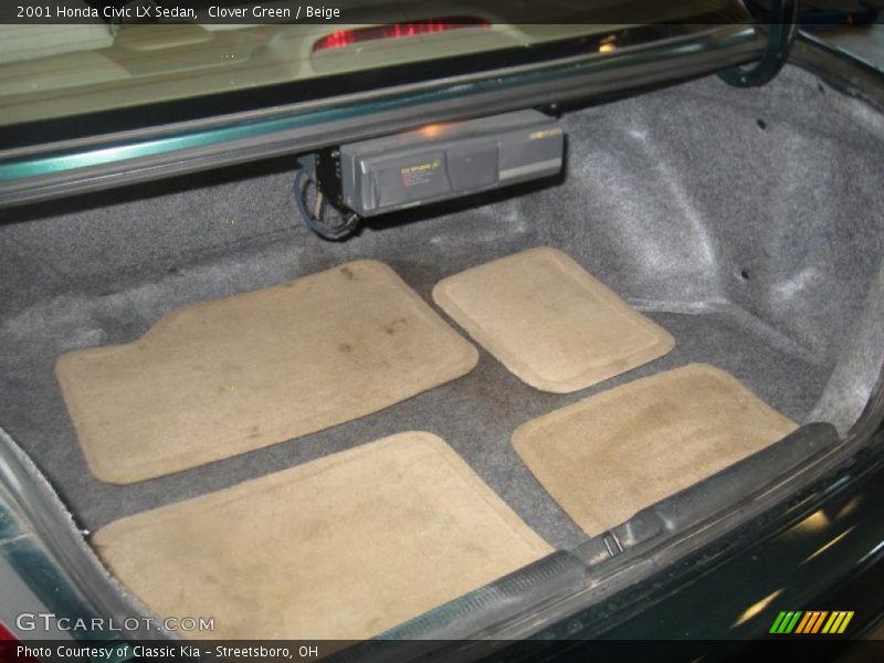 Clover Green / Beige 2001 Honda Civic LX Sedan