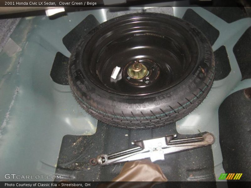 Clover Green / Beige 2001 Honda Civic LX Sedan