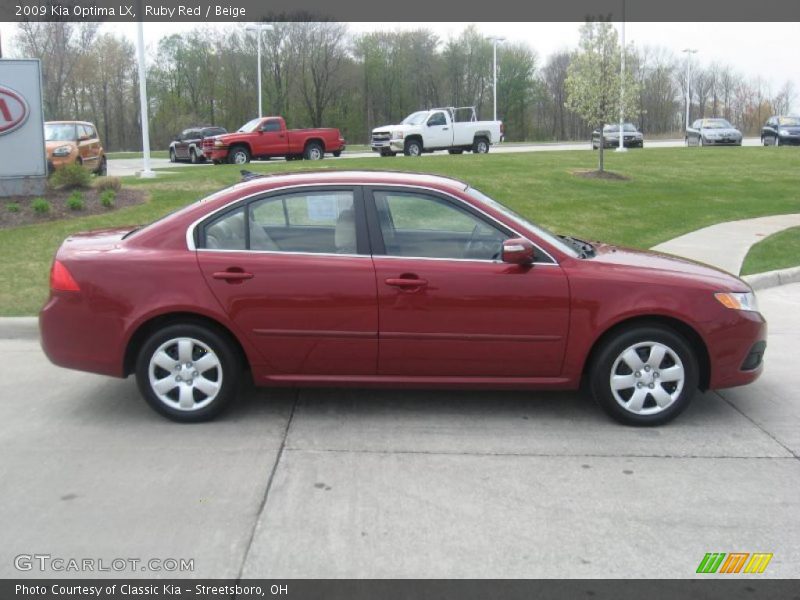 Ruby Red / Beige 2009 Kia Optima LX