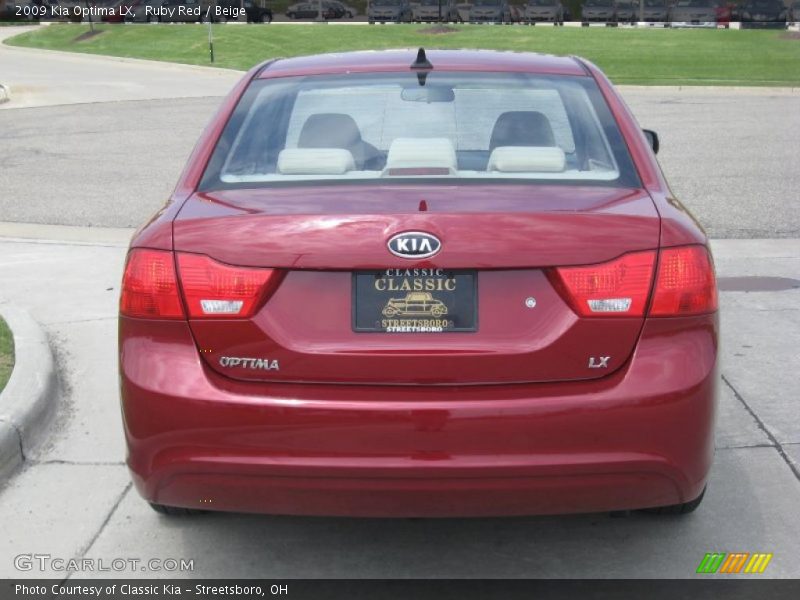 Ruby Red / Beige 2009 Kia Optima LX
