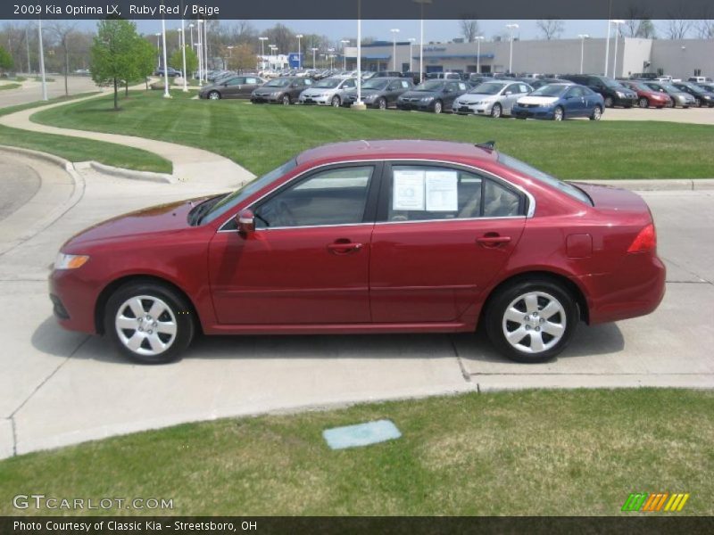 Ruby Red / Beige 2009 Kia Optima LX