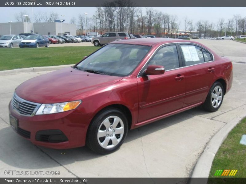 Ruby Red / Beige 2009 Kia Optima LX