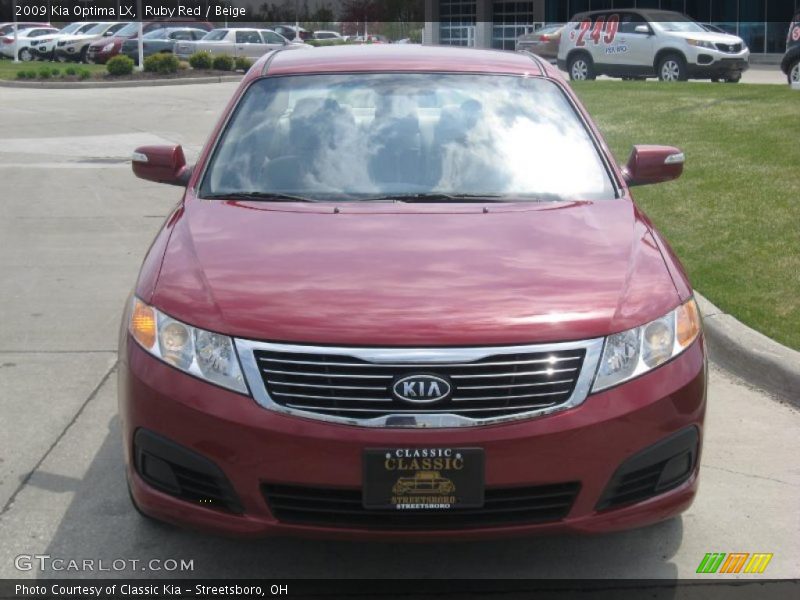 Ruby Red / Beige 2009 Kia Optima LX
