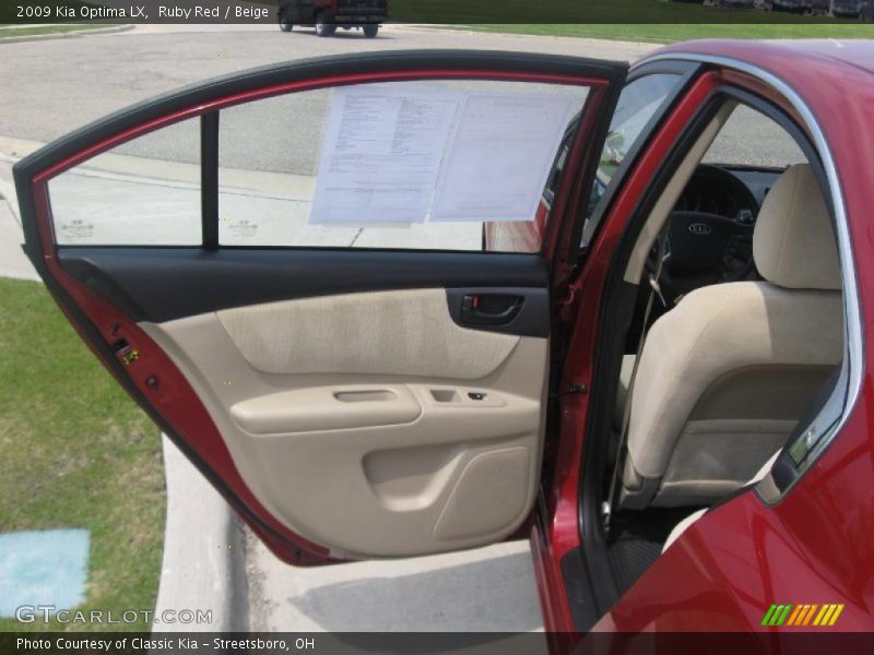 Ruby Red / Beige 2009 Kia Optima LX