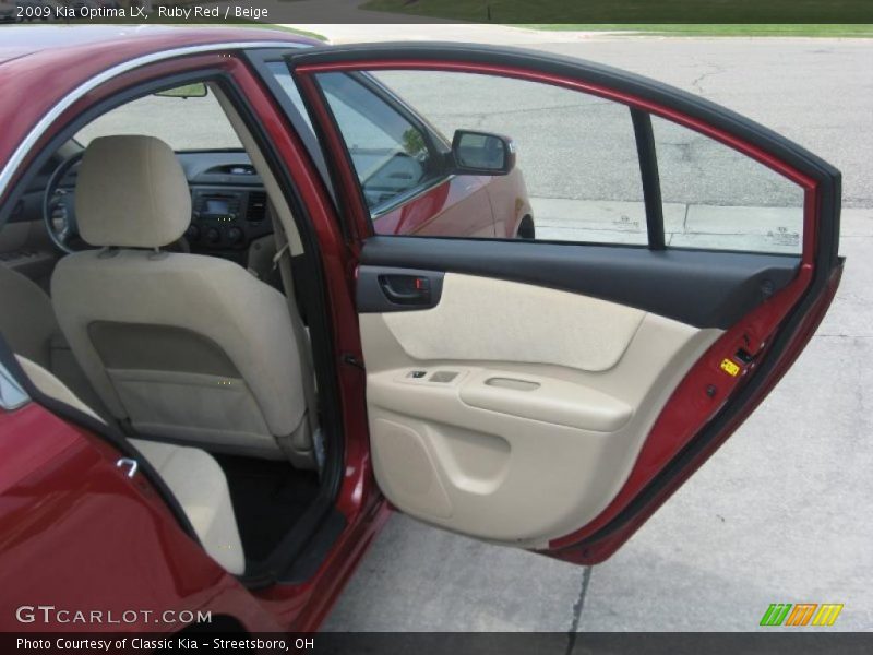 Ruby Red / Beige 2009 Kia Optima LX