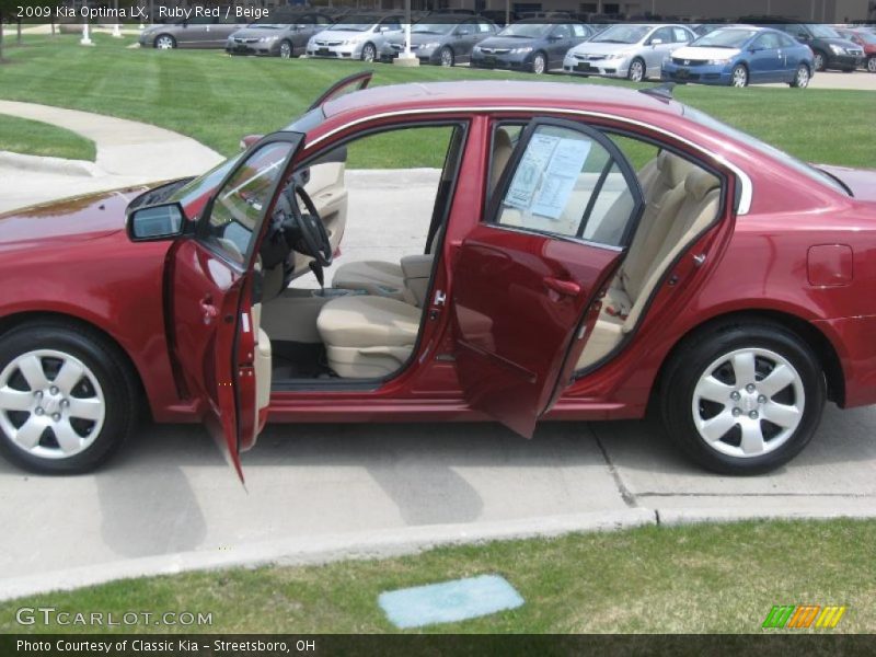 Ruby Red / Beige 2009 Kia Optima LX