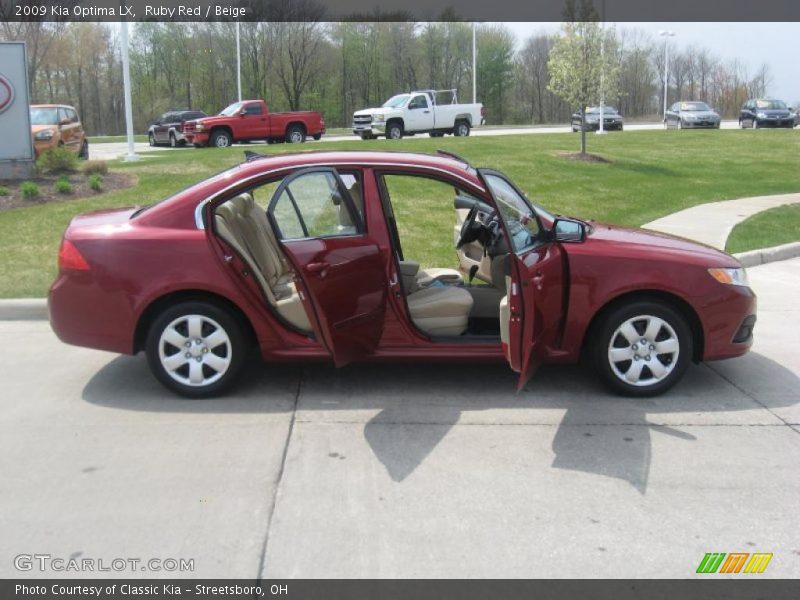 Ruby Red / Beige 2009 Kia Optima LX