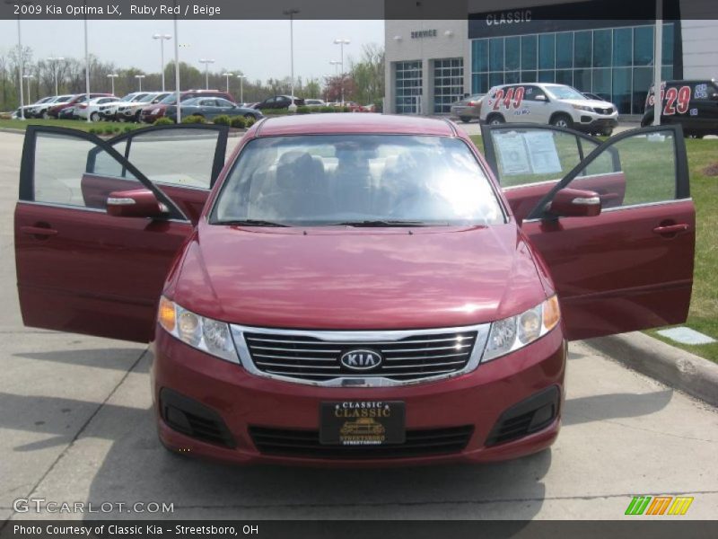 Ruby Red / Beige 2009 Kia Optima LX
