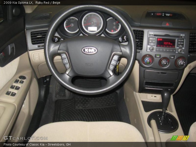 Ruby Red / Beige 2009 Kia Optima LX