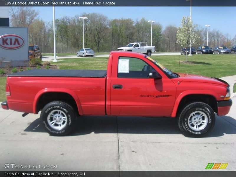 Flame Red / Agate 1999 Dodge Dakota Sport Regular Cab 4x4