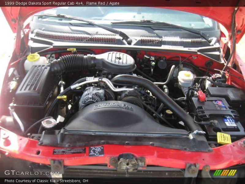 Flame Red / Agate 1999 Dodge Dakota Sport Regular Cab 4x4