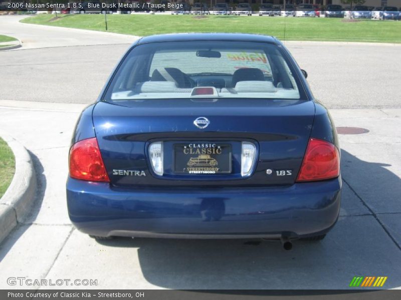 Blue Dusk Metallic / Taupe Beige 2006 Nissan Sentra 1.8 S
