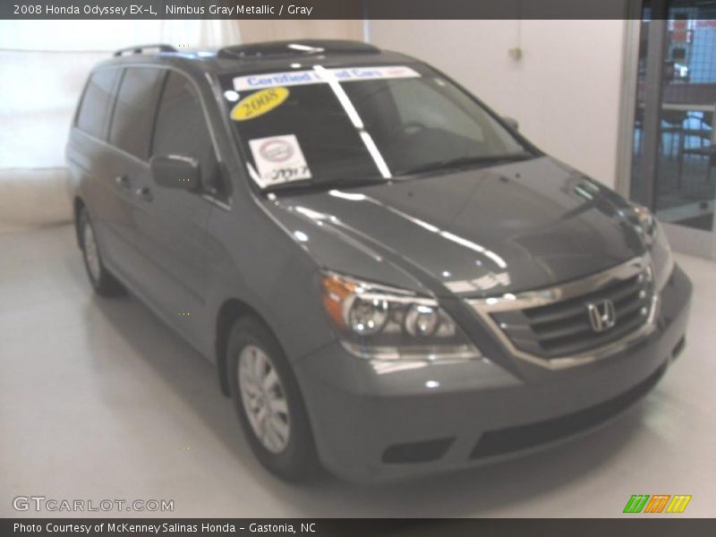 Nimbus Gray Metallic / Gray 2008 Honda Odyssey EX-L