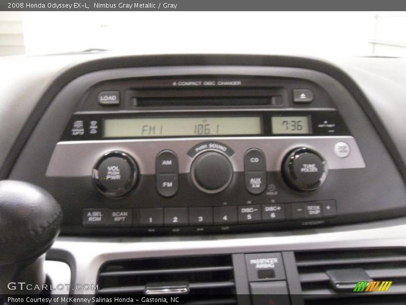 Nimbus Gray Metallic / Gray 2008 Honda Odyssey EX-L