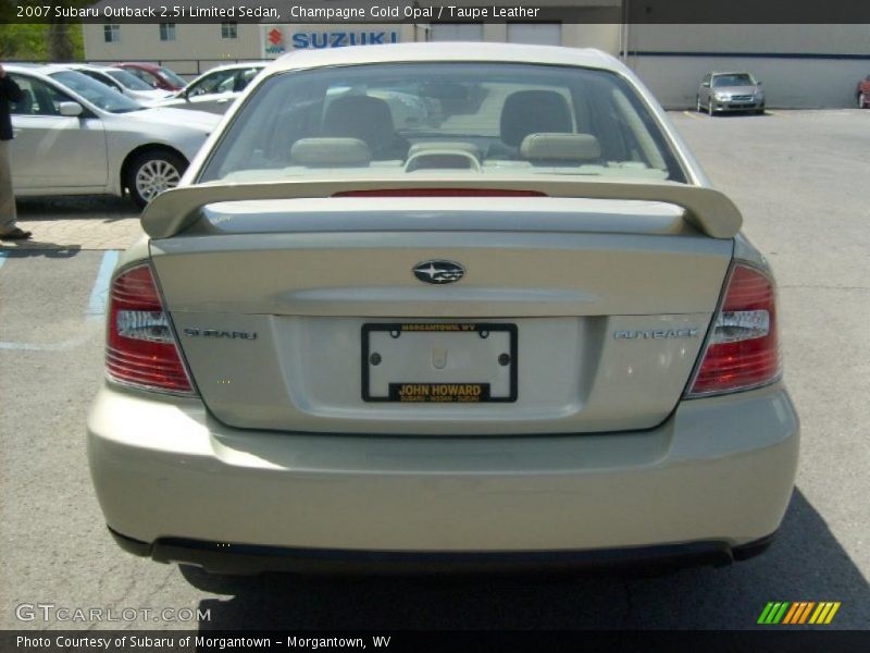 Champagne Gold Opal / Taupe Leather 2007 Subaru Outback 2.5i Limited Sedan