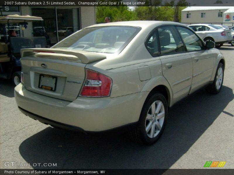 Champagne Gold Opal / Taupe Leather 2007 Subaru Outback 2.5i Limited Sedan