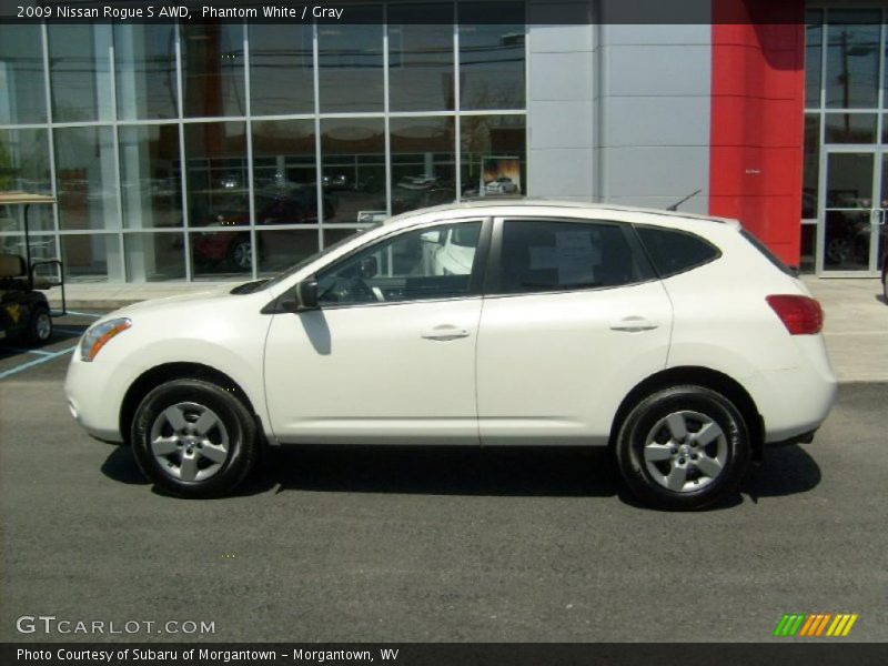 Phantom White / Gray 2009 Nissan Rogue S AWD