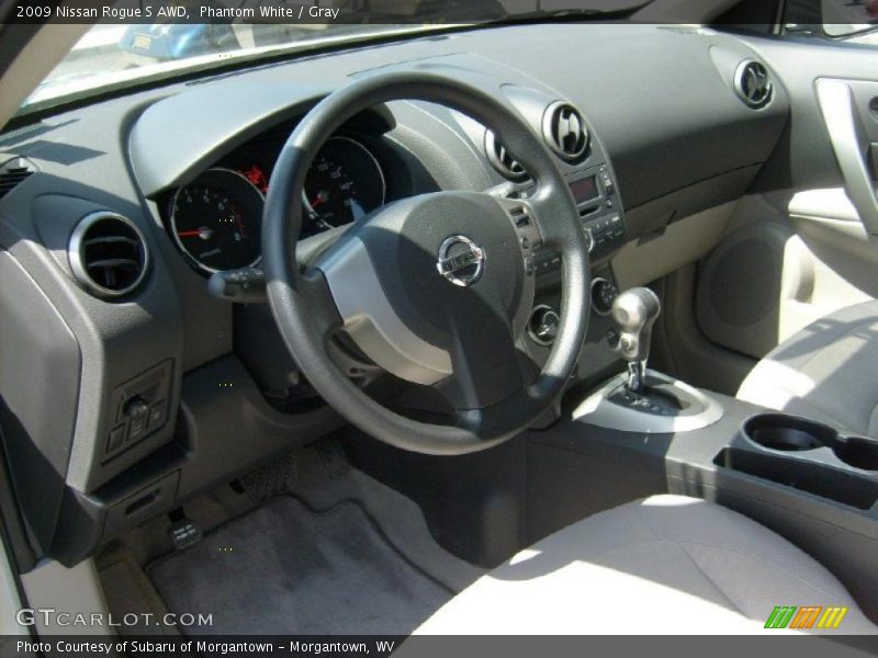 Phantom White / Gray 2009 Nissan Rogue S AWD