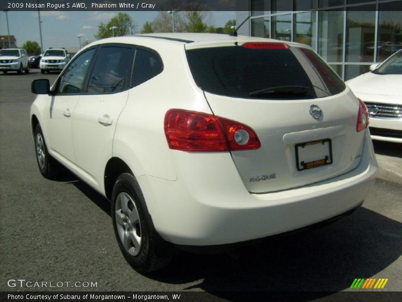 Phantom White / Gray 2009 Nissan Rogue S AWD