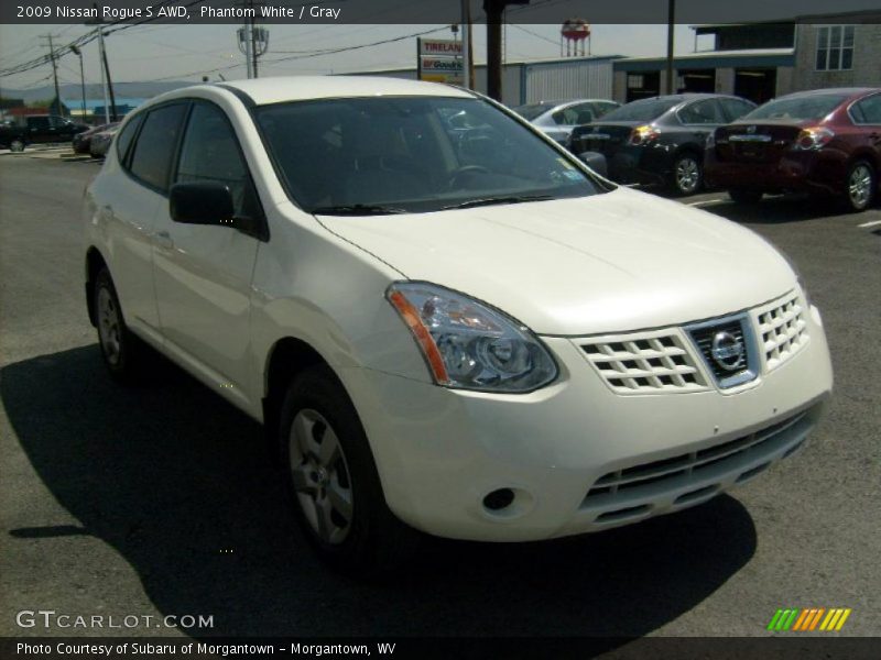 Phantom White / Gray 2009 Nissan Rogue S AWD