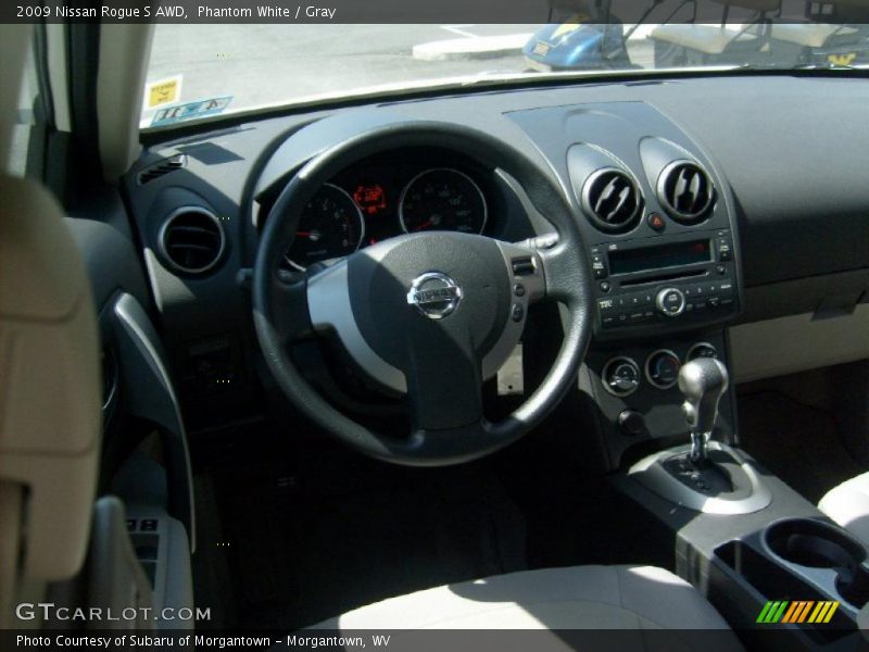 Phantom White / Gray 2009 Nissan Rogue S AWD