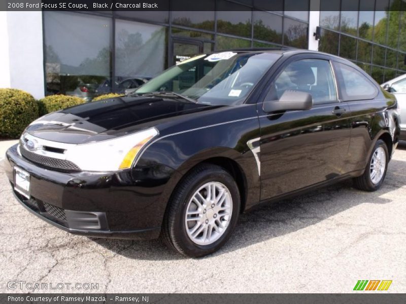 Black / Charcoal Black 2008 Ford Focus SE Coupe