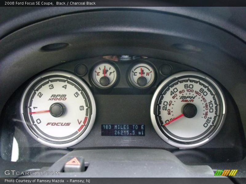 Black / Charcoal Black 2008 Ford Focus SE Coupe