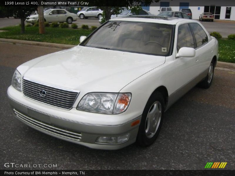 Diamond White Pearl / Gray 1998 Lexus LS 400