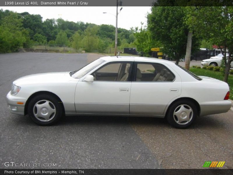 Diamond White Pearl / Gray 1998 Lexus LS 400