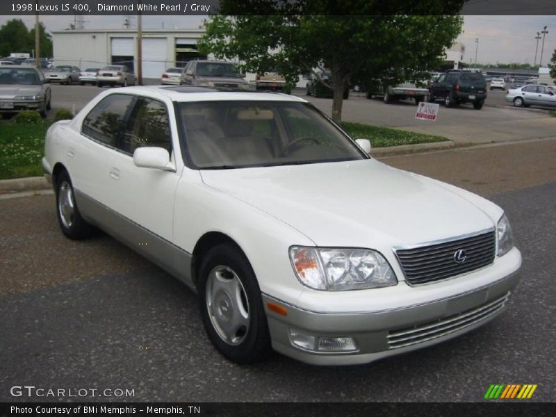 Diamond White Pearl / Gray 1998 Lexus LS 400