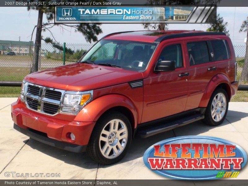 Sunburst Orange Pearl / Dark Slate Gray 2007 Dodge Nitro SLT