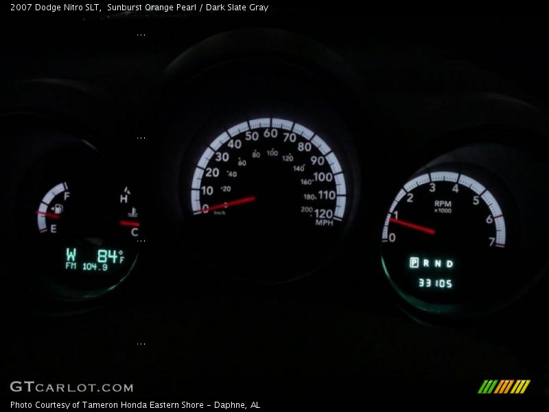 Sunburst Orange Pearl / Dark Slate Gray 2007 Dodge Nitro SLT