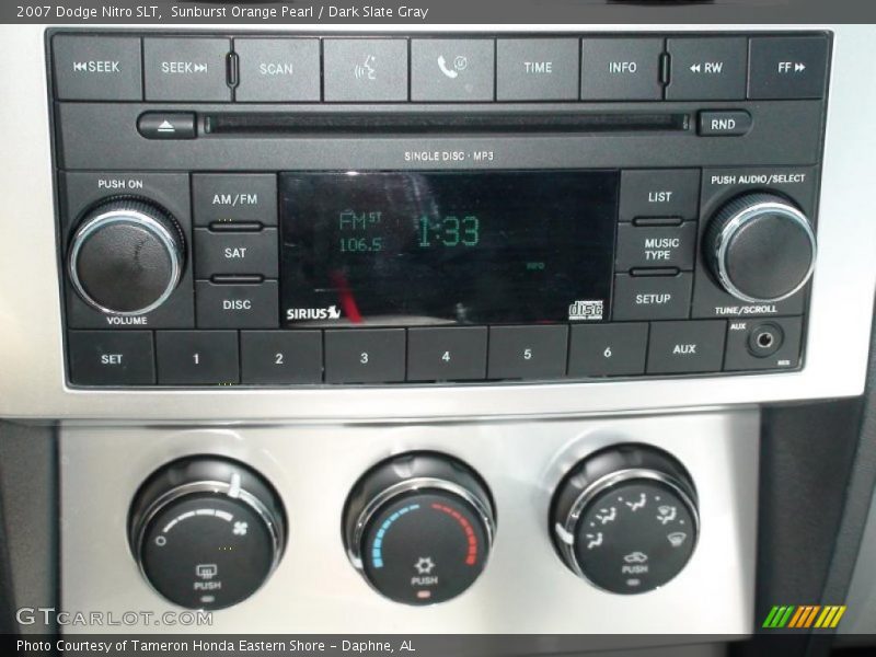 Sunburst Orange Pearl / Dark Slate Gray 2007 Dodge Nitro SLT