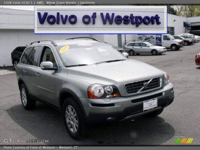 Willow Green Metallic / Sandstone 2008 Volvo XC90 3.2 AWD