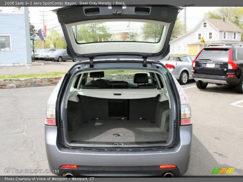 Steel Gray Metallic / Black 2008 Saab 9-3 Aero SportCombi Wagon