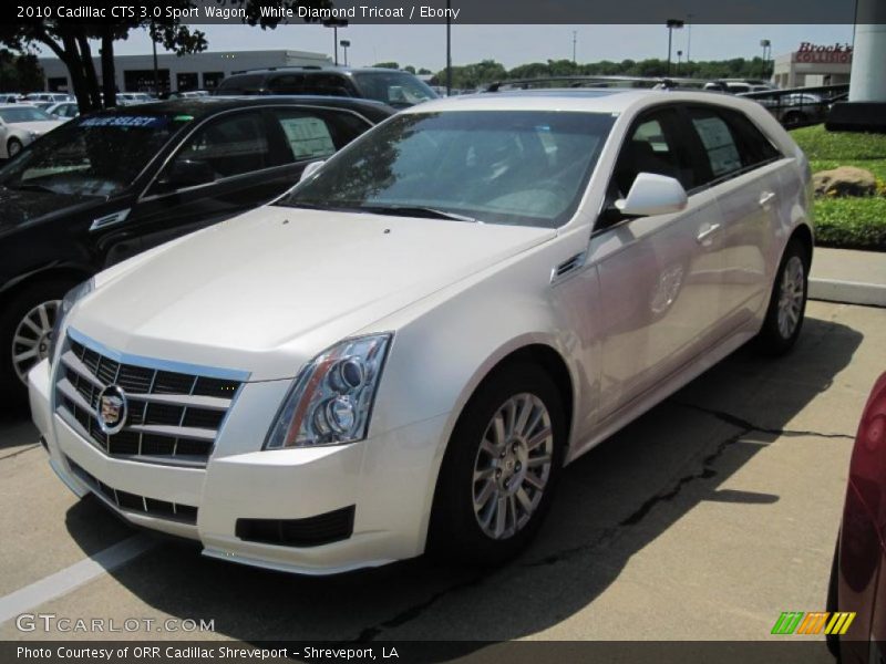 White Diamond Tricoat / Ebony 2010 Cadillac CTS 3.0 Sport Wagon