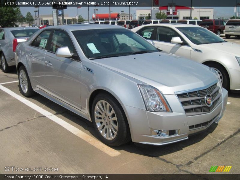 Radiant Silver Metallic / Light Titanium/Ebony 2010 Cadillac CTS 3.6 Sedan