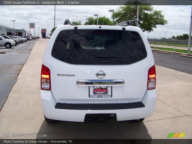 Avalanche White / Graphite 2008 Nissan Pathfinder S