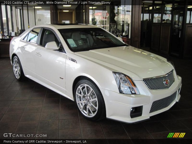 White Diamond Tricoat / Light Titanium/Ebony 2010 Cadillac CTS -V Sedan