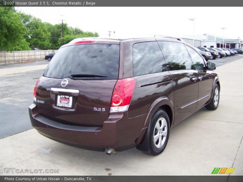 Chestnut Metallic / Beige 2007 Nissan Quest 3.5 S