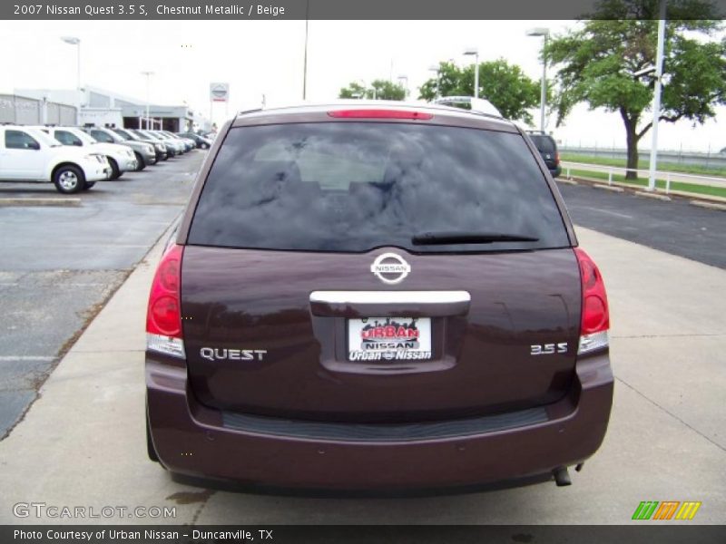 Chestnut Metallic / Beige 2007 Nissan Quest 3.5 S