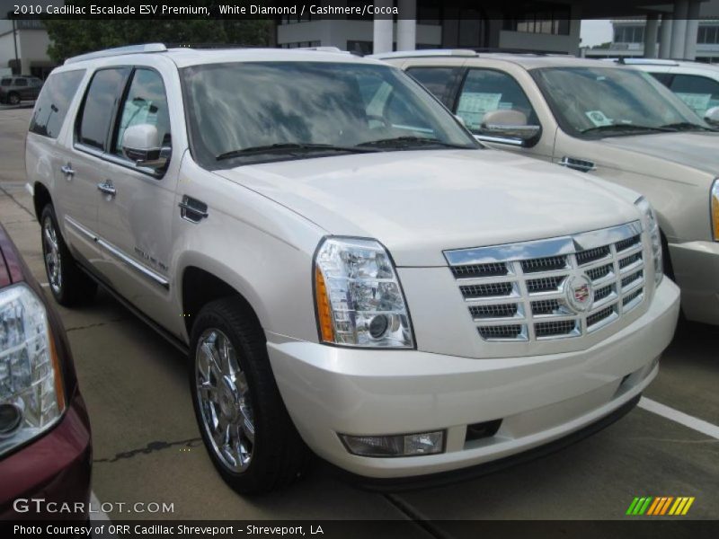 White Diamond / Cashmere/Cocoa 2010 Cadillac Escalade ESV Premium