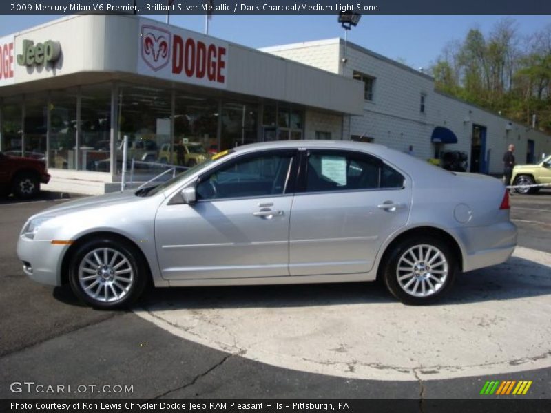Brilliant Silver Metallic / Dark Charcoal/Medium Light Stone 2009 Mercury Milan V6 Premier